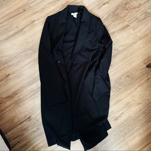 Black longline coat